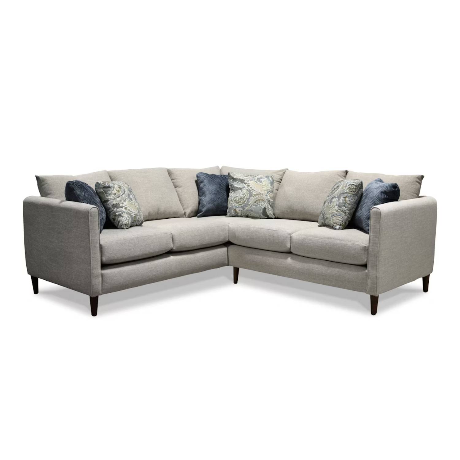 Hughes Furniture 13550 Series modular sectional sofa in pale gray